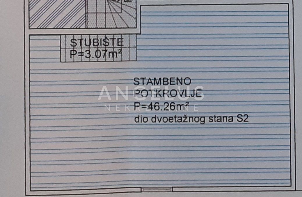 Šolta, Maslinica - dupleks stanovanje, terasa, pogled na morje, parkirišče, PRODAJA