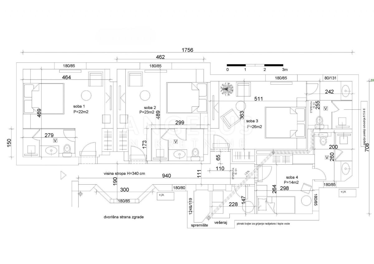 Stanovanje Donji grad, Donji Grad, 104m2