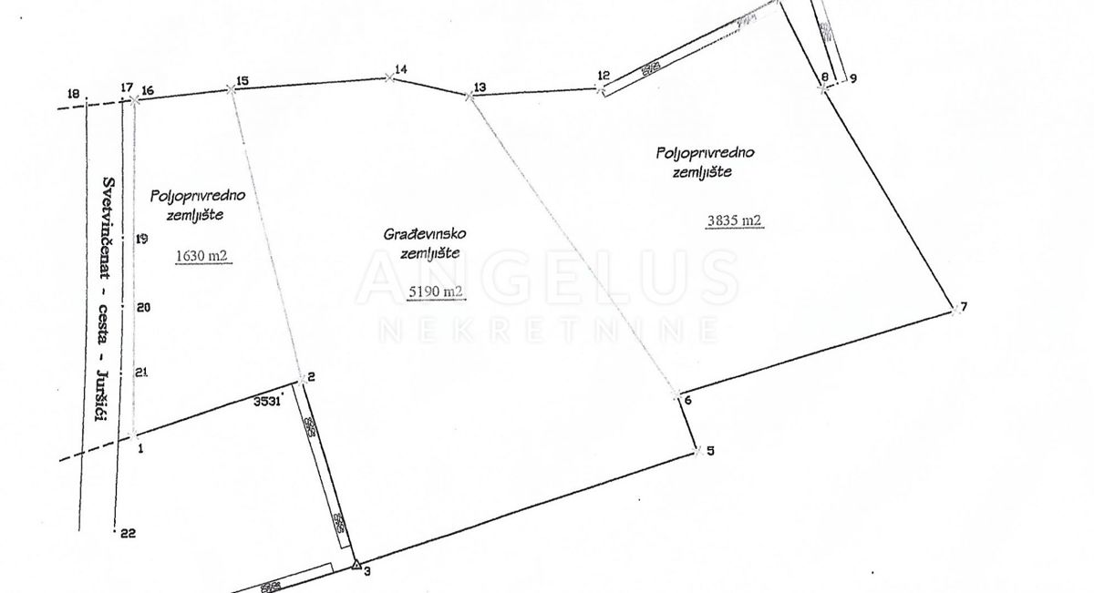 Zemljišče Štokovci, Svetvinčenat, 10.655m2