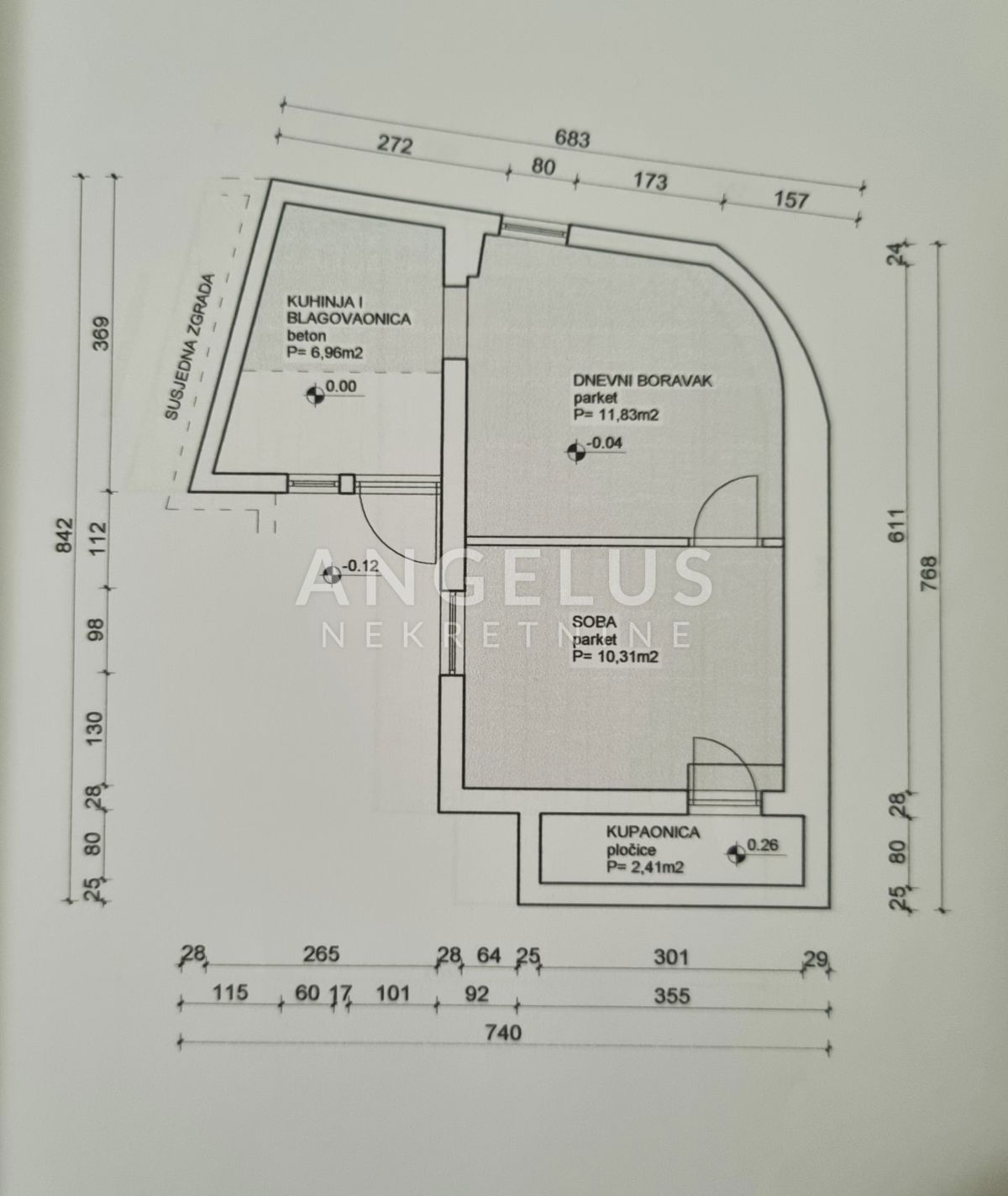 Apartma Varoš, Split, 31,51m2