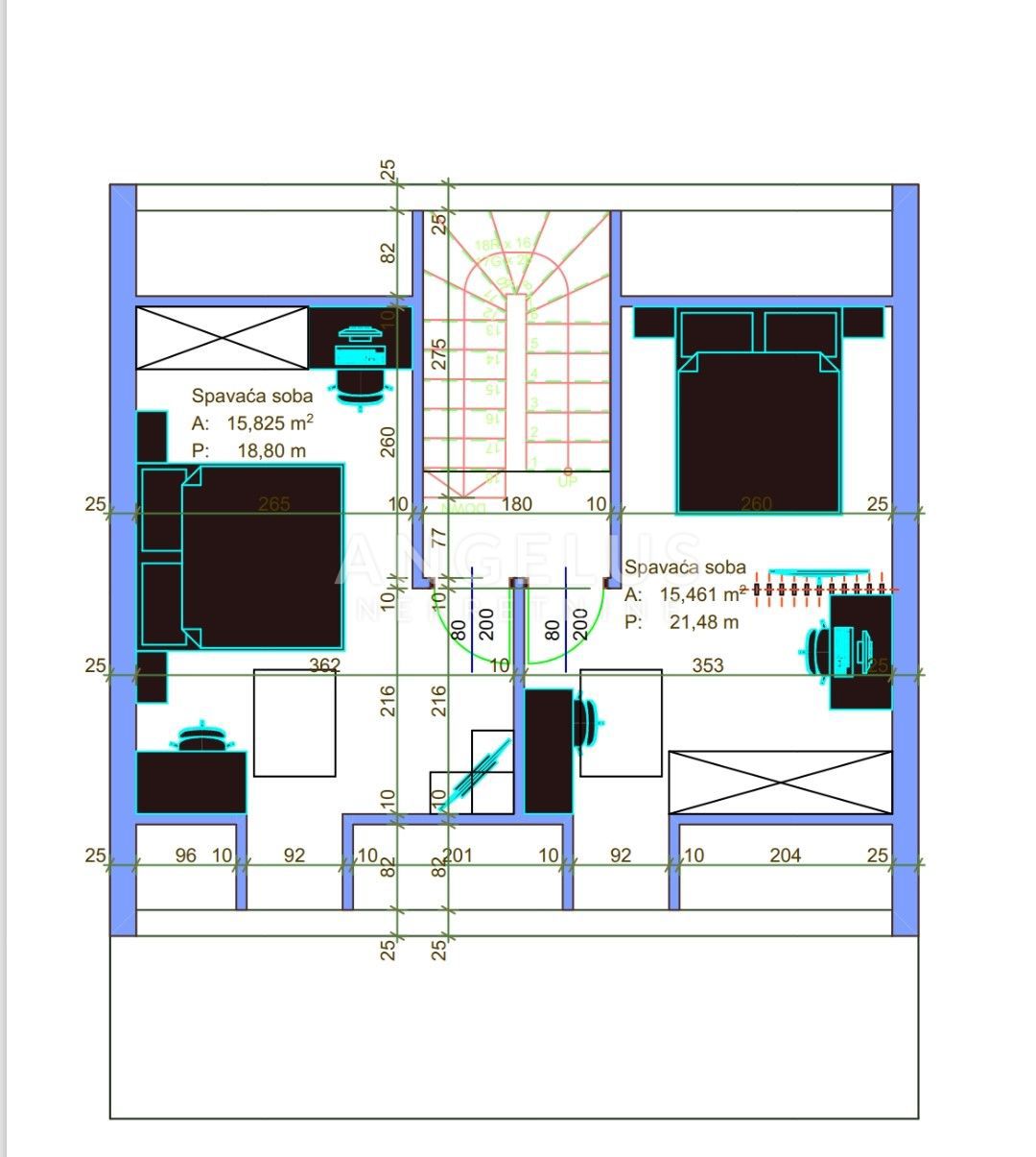 Čiovo, Trogir - dvosobno dupleks stanovanje, parking, novogradnja PRODAMO