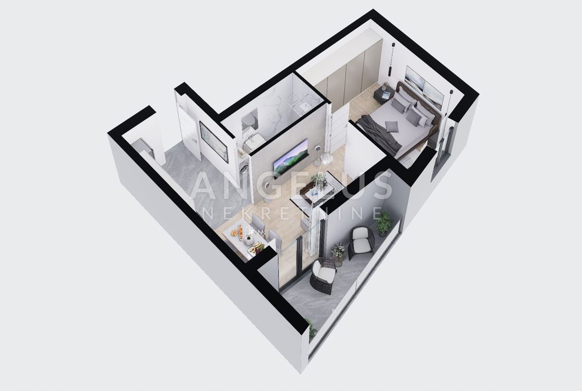 Kaštel Novi - dvosobno stanovanje, novogradnja NAPRODAJ