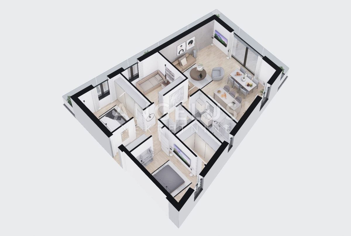 Kaštel Novi - dvosobno stanovanje, novogradnja NAPRODAJ