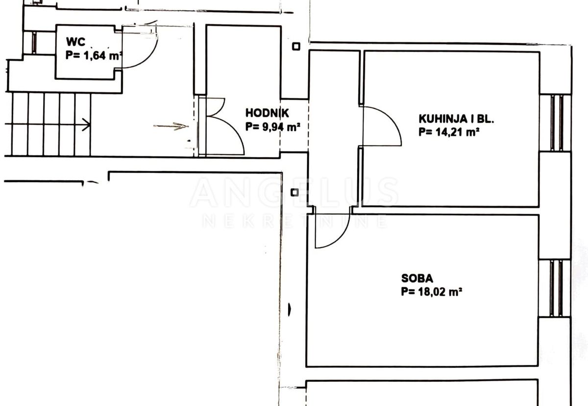 Stanovanje Donji grad, Donji Grad, 43m2