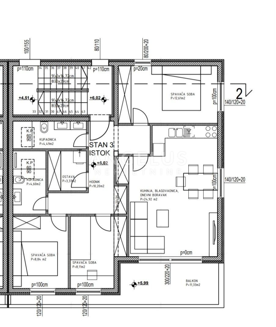 Hrvaška, Kaštel Kambelovac - penthouse, strešna terasa, 2 parkirišče PRODAMO