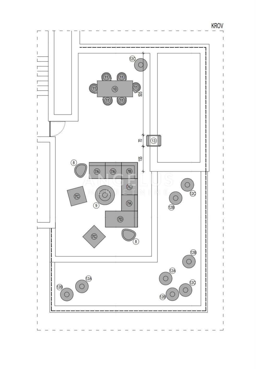 Hrvaška, Podstrana - luksuzno stanovanje s strešno teraso