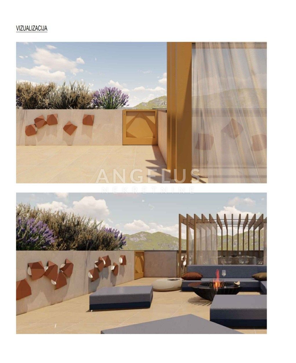 Hrvaška, Podstrana - luksuzno stanovanje s strešno teraso