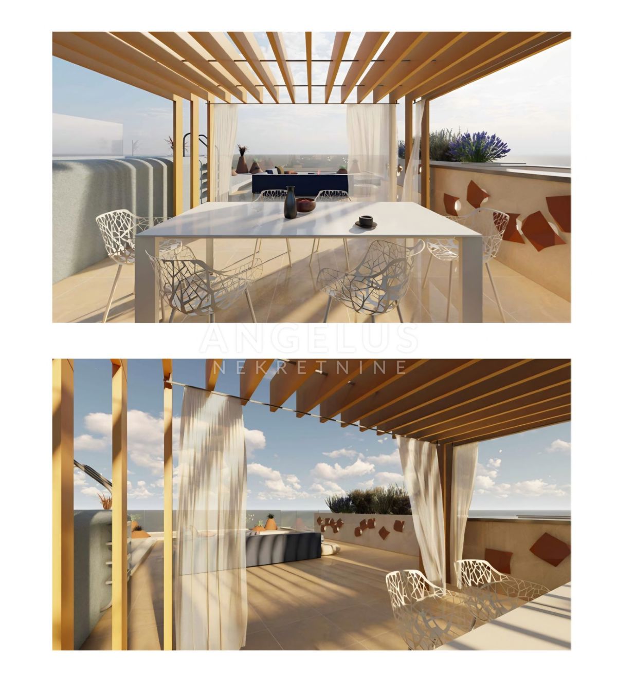 Hrvaška, Podstrana - luksuzno stanovanje s strešno teraso