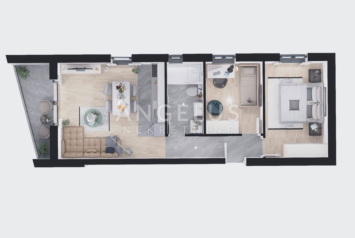 Kaštel Novi - dvosobno stanovanje, novogradnja NAPRODAJ