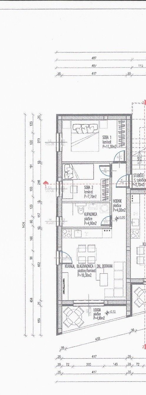 Kaštel Novi - dvosobno stanovanje, novogradnja NAPRODAJ