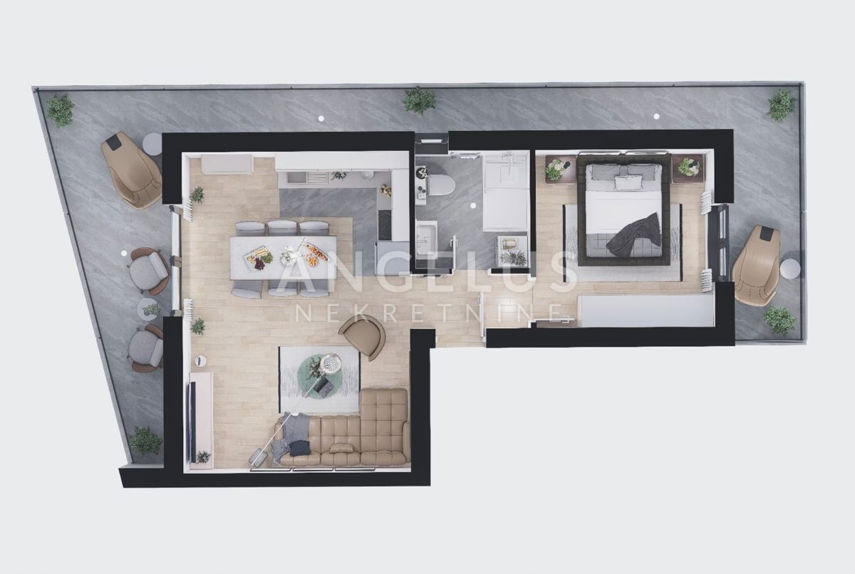 Kaštel Novi - 1sobno stanovanje, novogradnja NAPRODAJ