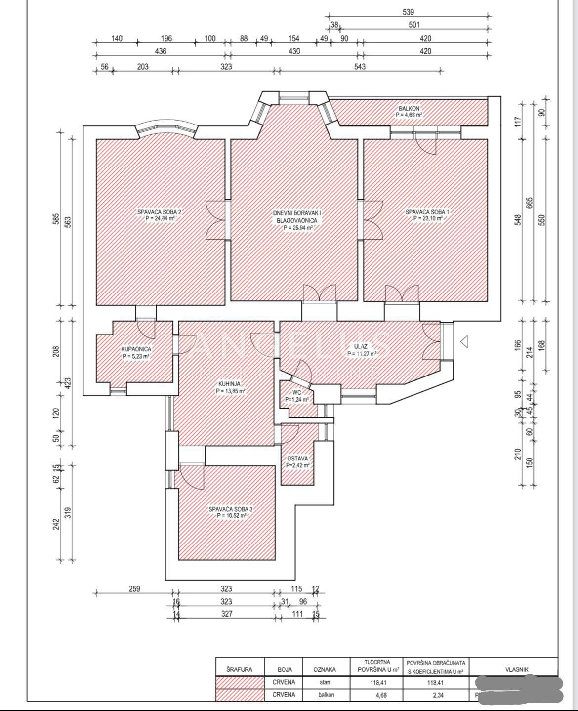 Stanovanje Donji grad, Donji Grad, 117m2