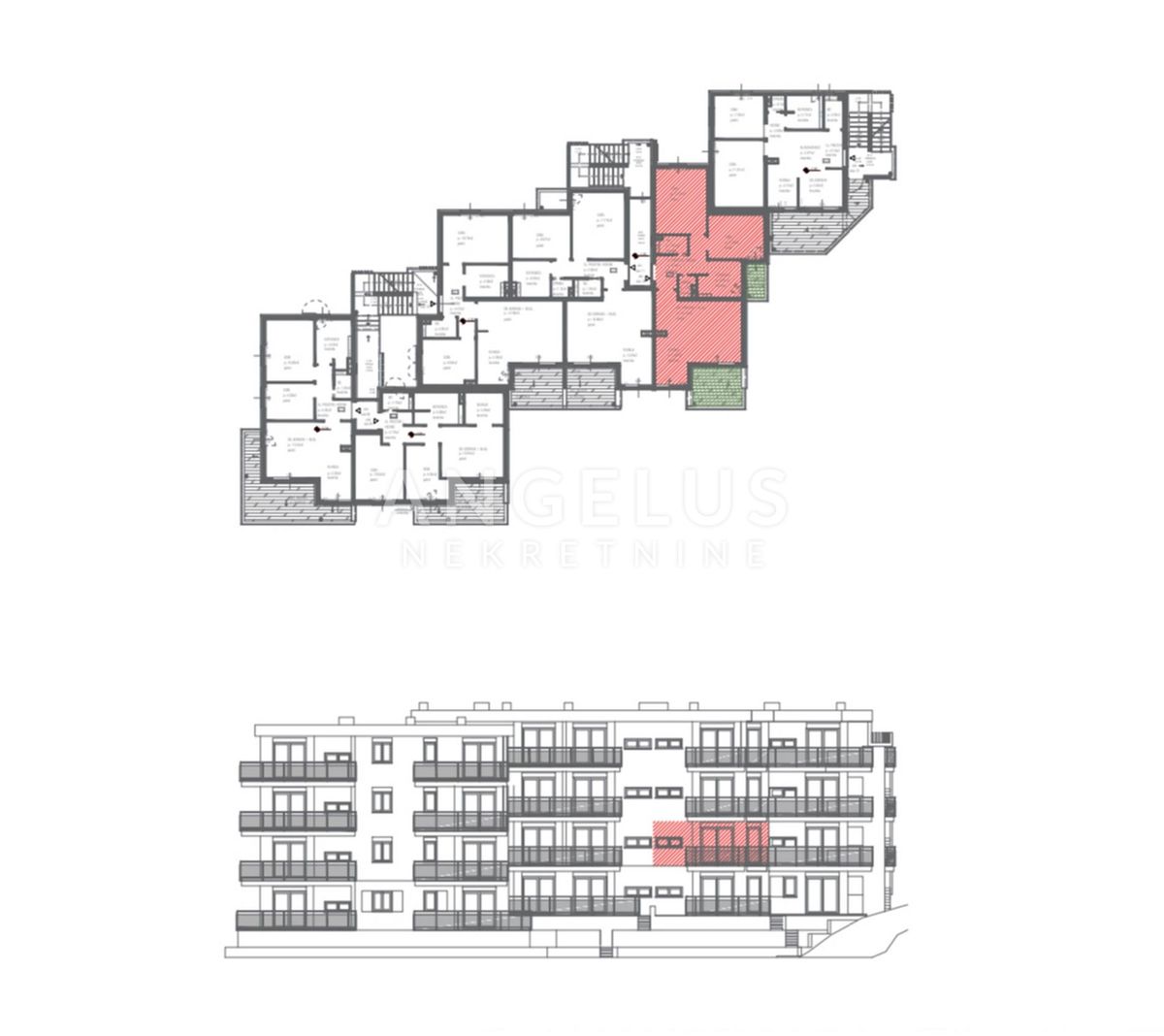 Hrvaška, Trogir, Seget - novozgrajeni apartma s pogledom na morje, 57.99 m2