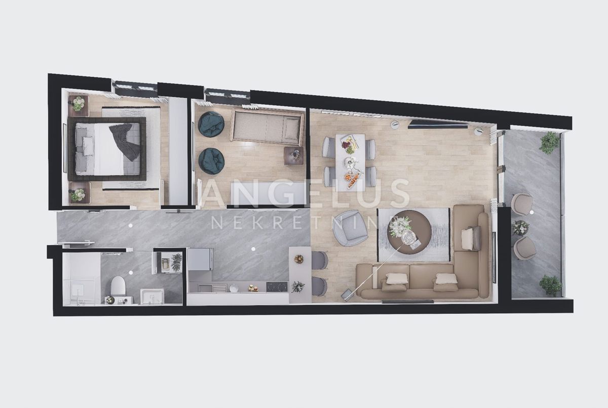 Kaštel Novi - dvosobno stanovanje, novogradnja NAPRODAJ