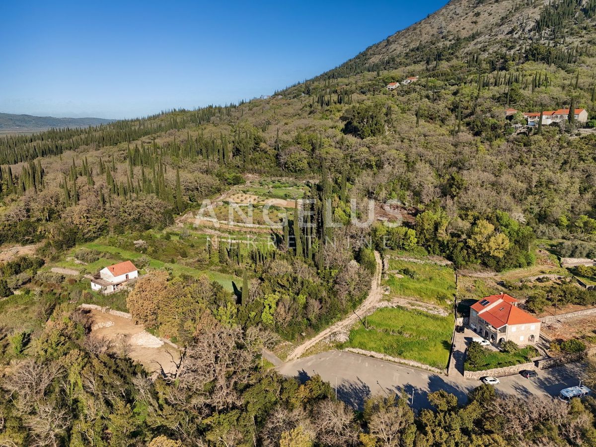 Konavle, Ljuta - gradbeno zemljišče z gradbenim dovoljenjem za vilo z bazenom - PRODAMO