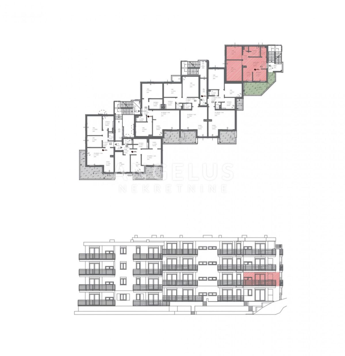 Hrvaška, Trogir, Seget - novozgrajeni apartma s pogledom na morje, 51.52 m2