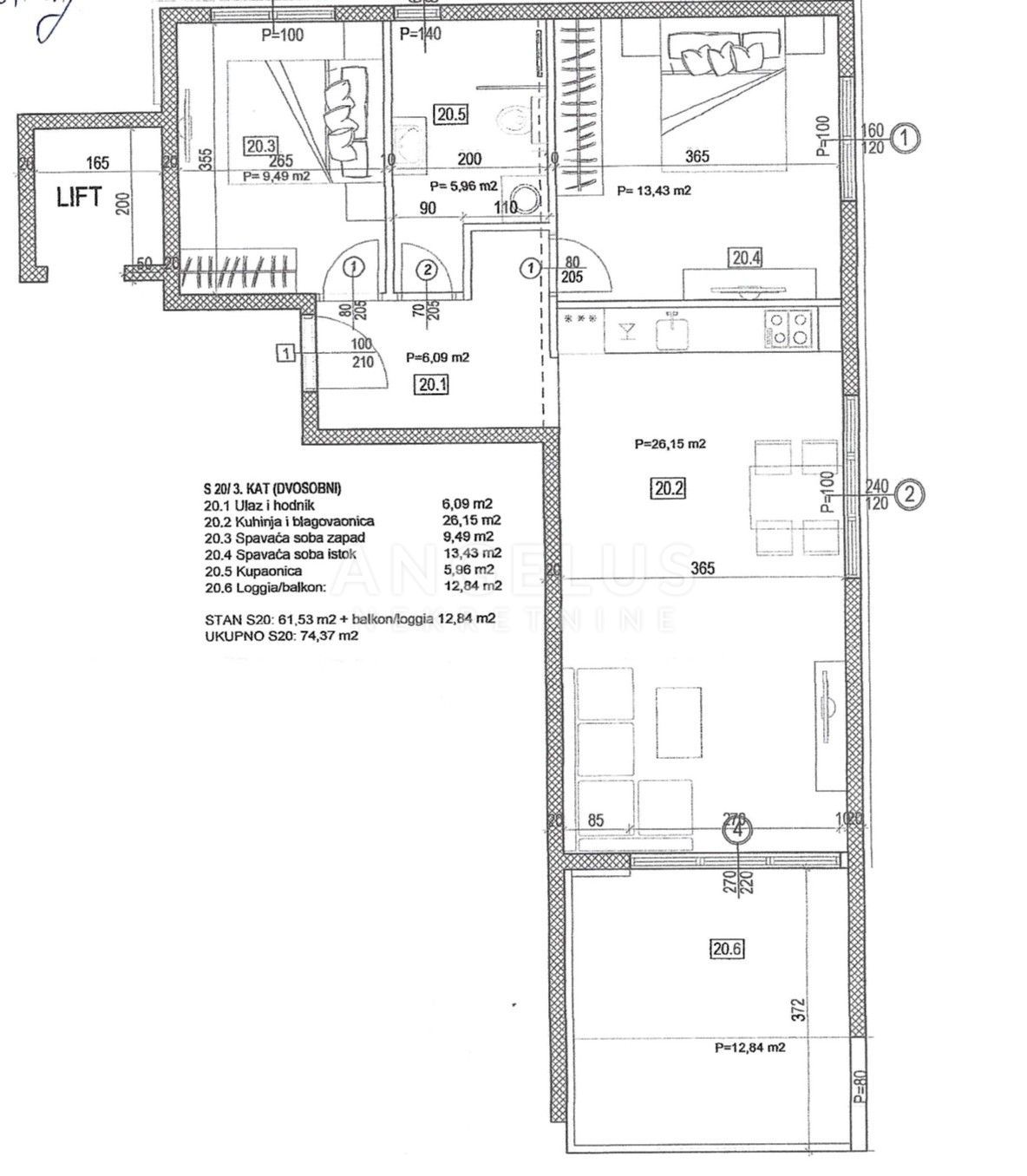 Hrvaška, Seget Donji, Trogir - udobno dvosobno stanovanje v NOVOGRADNJI, 71.16 m2, NAPRODAJ