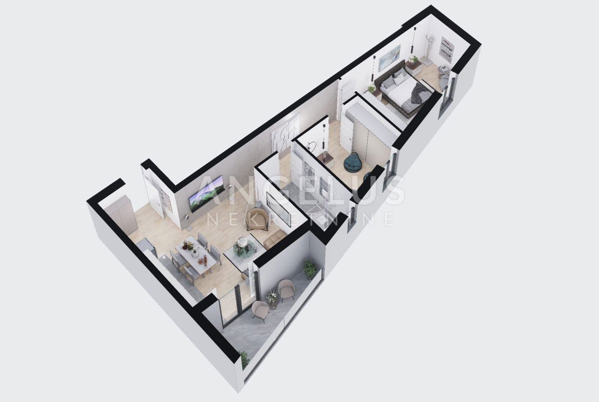 Kaštel Novi - dvosobno stanovanje, novogradnja NAPRODAJ