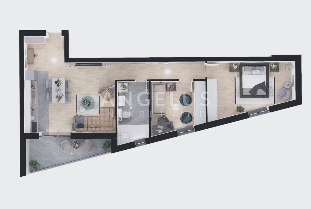 Kaštel Novi - dvosobno stanovanje, novogradnja NAPRODAJ