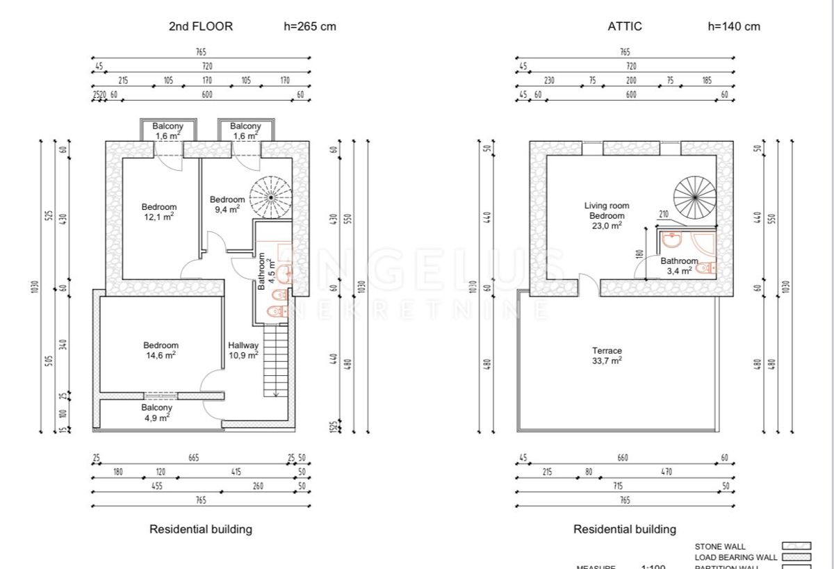 Hrvaška, Kaštel Lukšić - Čudovita kamnita hiša 220 m2, 50 m od morja, NAPRODAJ