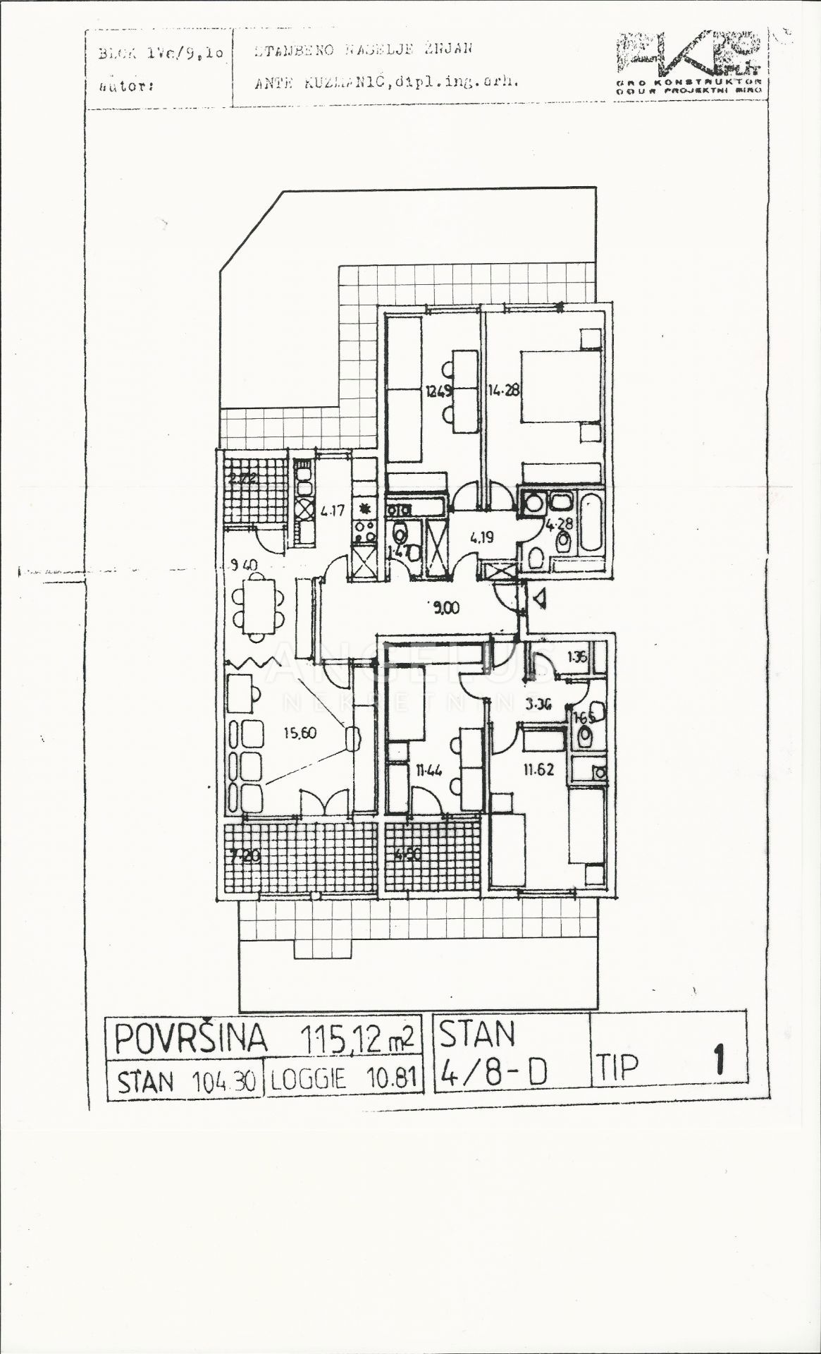 Stanovanje Žnjan, Split, 115m2